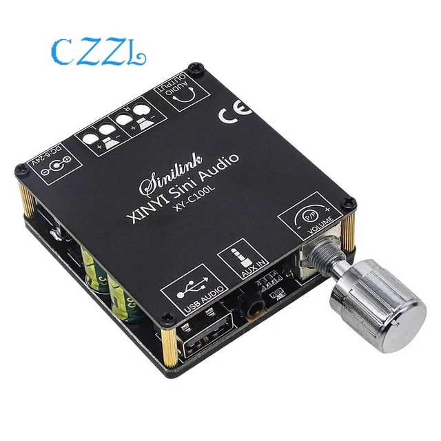 Alt view image 6 of 6 - XY-C100L Sini Audio 100W Stereo Bluetooth digital power amplifier board dual channel 360 degree stepless tuning