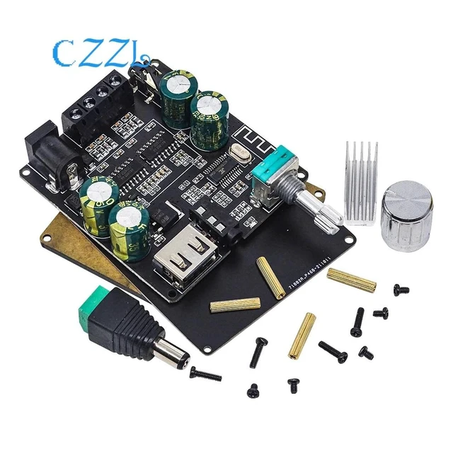 Alt view image 4 of 6 - XY-C100L Sini Audio 100W Stereo Bluetooth digital power amplifier board dual channel 360 degree stepless tuning