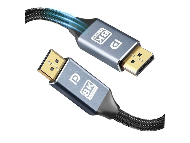 Alt view image 15 of 20 - DisplayPort Cable, DP 1.4 Cable 10ft/3M , Support 8K @60Hz, 4K @144Hz, 2K @165Hz, HBR3, HDR, DSC, FreeSync & G-Sync, 8K DP to DP Cable 32.6Gbps Nylon Braided for PC, TV, Gaming Graphics Card/Monitor