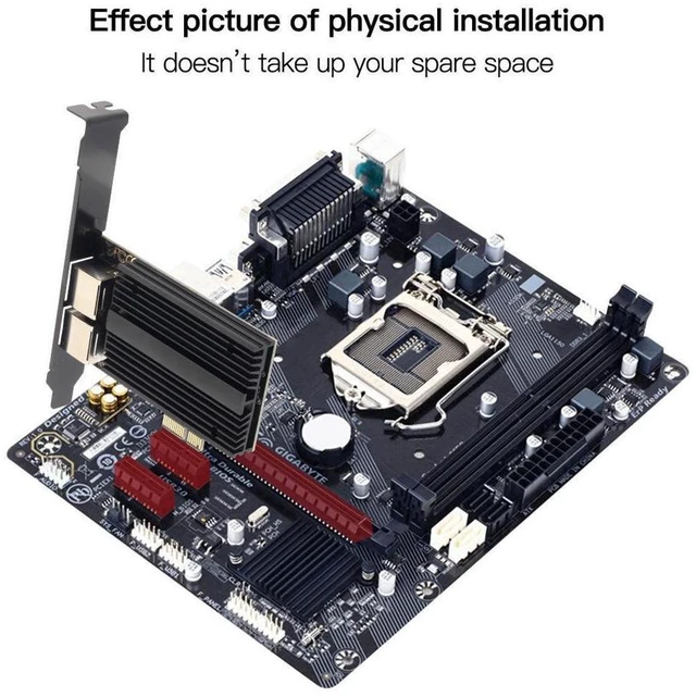 Alt view image 19 of 20 - 2.5Gbps PCIe Network Card Dual RJ45 Port Adapter with Intel I226 Chipset 2500/1000/100Mbps PCI Express Gigabit Ethernet NIC Card RJ45 LAN Port Controller for Desktop Gaming Office eokCXOY