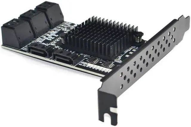 Alt view image 5 of 6 - RAID Controller WISDUM SATA III 8 Ports Controller Card 2.0 x1 SATA 6G Expansion Card with Low Profile Bracket Support Win10 8 SATA Card