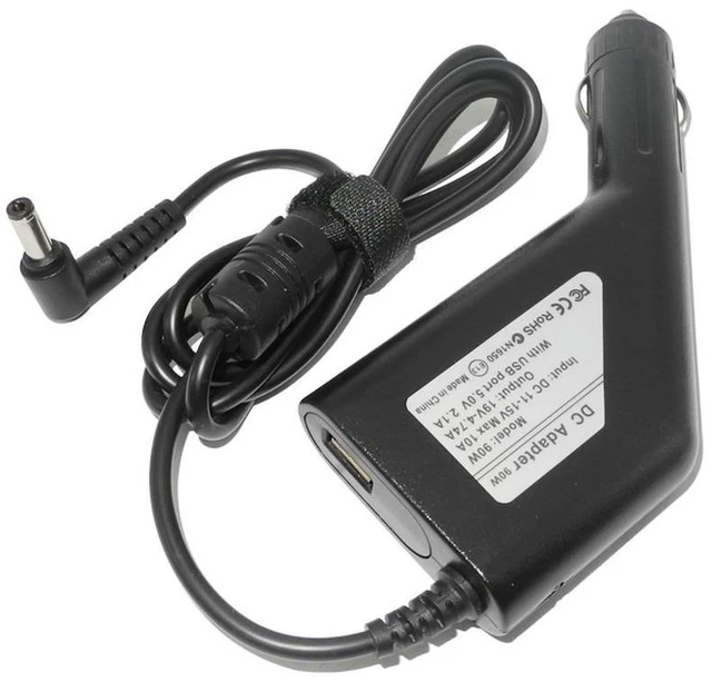 Alt view image 2 of 2 - Universal Car Charger for Laptop 19V 4.74A 90W 5.5*2.5mm Dc Power Supply Adapter for Notebooks 5V 2.1A USB Charger