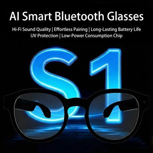 Alt view image 12 of 16 - AIMB-S1 AI Smart Glasses, Real-Time AI Translation & Simultaneous Interpreter, Voice Assistant, AI Image Recognition, 5MP Camera, 1080P Video Recording, AAC Speaker, 270mAh 3C Fast Charging Smart Gl
