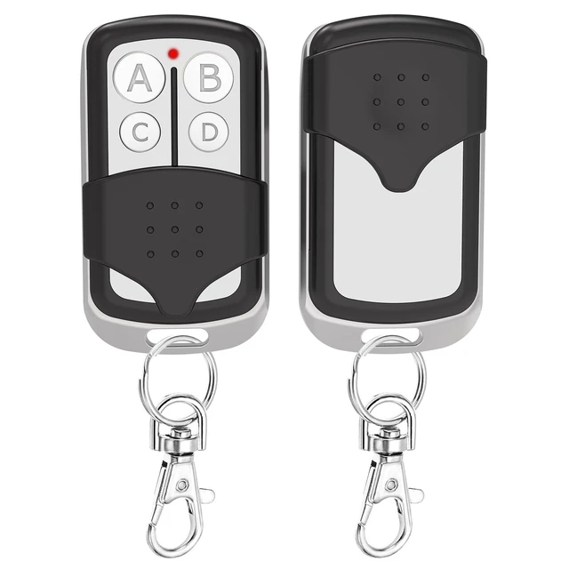 Alt view image 7 of 12 - 2 Pcs Universal Garage Door Opener Remote Keychain 4-Button Programmable Compatible with Liftmaster Chamberlain Craftsman Opener with Purple Yellow Red Orange Green Learn Button