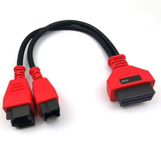 Alt view image 7 of 10 - DEVMO Cable Adaptor for Chry-sler Programming Cable 12+8 Cable Adaptor Connector Compatible with Autel MaxiSys MS908 MS906S 908S MS905
