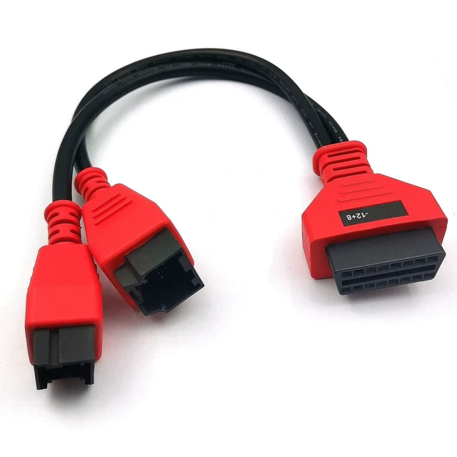 Alt view image 6 of 10 - DEVMO Cable Adaptor for Chry-sler Programming Cable 12+8 Cable Adaptor Connector Compatible with Autel MaxiSys MS908 MS906S 908S MS905