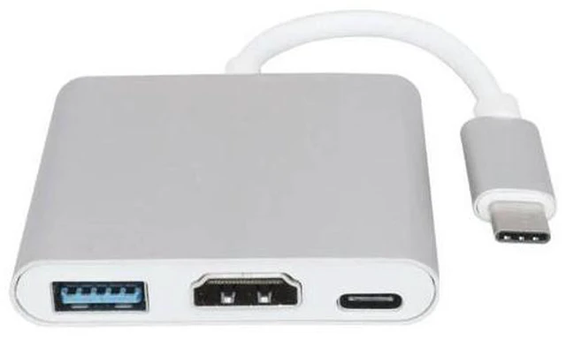 Alt view image 8 of 10 - USB C HUB to Adapter For Macbook Pro/Air Thunderbolt 3 USB Type C Hub to 4K USB 3.0 Port USB-C Power Delivery