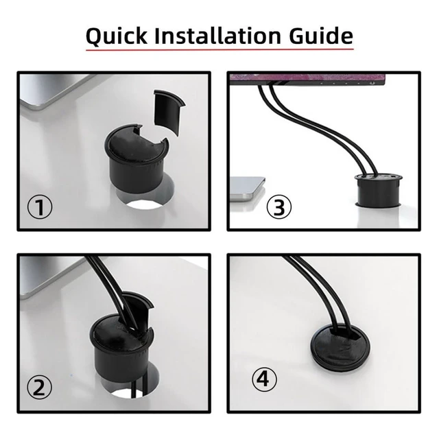 Alt view image 10 of 10 - ChenYang USB 3.0 Flush Mount Desktop HUB,2 USB 3.0 Port/1 USB C Port HUB Grommet Hole 2.36"(60mm) with SD/TF Card Reader Port