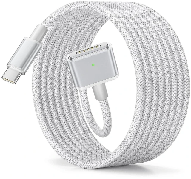 Alt view image 8 of 14 - Elebase USB C to Mag-Safe 3 Charging Cable 10FT/3M,140W USBC to Magnetic 3 Charger Cord,PD Fast Mag 3 Safe for MacBook Pro(16" 14" M4 Pro Max,M3 2024,M2 2023,M1 2021),Air(13" 15" M4 M3 M2 2025-2022)