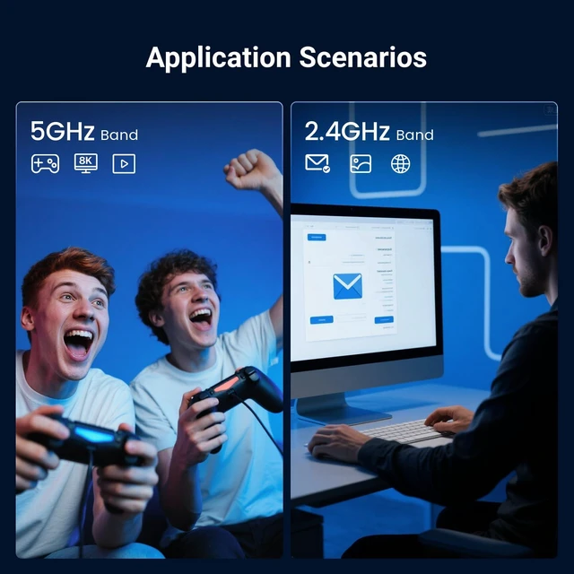 Alt view image 13 of 14 - WiFi Adapter for Desktop PC, AX900 USB WiFi Adapter with Dual Band 600Mbps 5GHz/ 286Mbps 2.4GHz, Built-in Driver for Windows 11/10/7, USB WiFi Dongle(U11) (U11|WiFi 6|AX900)