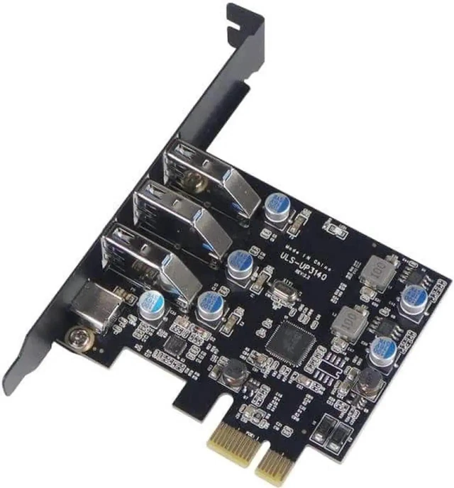 Alt view image 16 of 20 - USB 3.0+ USB C Port PCI-E Expansion Card PCI Express 1X PCIe USB 3.0 HUB Adapter Card 4-Port USB3.0 5Gbps Controller for 2U Case (Type A for 2U case)