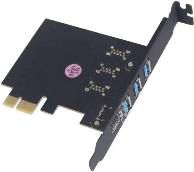 Alt view image 19 of 20 - USB 3.0+ USB C Port PCI-E Expansion Card PCI Express 1X PCIe USB 3.0 HUB Adapter Card 4-Port USB3.0 5Gbps Controller for 2U Case (Type A for 2U case)