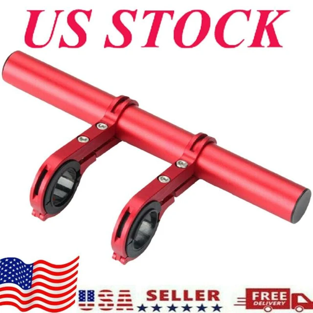 Alt view image 3 of 4 - Cycling Handlebar Extension Mount Bicycle Bike Handle Bar Bracket Extender Holder Cycle Handlebar Bicycle Accessories Extender Mount Bracket Red