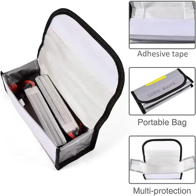 Alt view image 8 of 8 - Fireproof Bag 2Pcs, Lipo Guard, Explosion-Proof Safe Pouch Protection Functionality Safety
