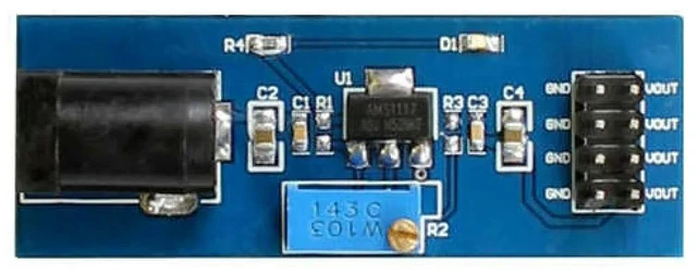 Alt view image 5 of 6 - AMS1117-ADJ Adjustable Step-down Power Supply Module Power Regulation Board 5-12V to 2.5-10V Step-down Power Supply Module