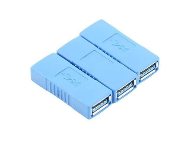 Alt view image 8 of 14 - USB 3.0 Connector Female to Female Adapter USB 3.0 Coupler Adapter Converter Bridge Extension Coupler (Pack of 3, Blue)