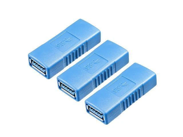 Alt view image 13 of 14 - USB 3.0 Connector Female to Female Adapter USB 3.0 Coupler Adapter Converter Bridge Extension Coupler (Pack of 3, Blue)