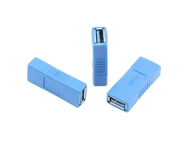 Alt view image 14 of 14 - USB 3.0 Connector Female to Female Adapter USB 3.0 Coupler Adapter Converter Bridge Extension Coupler (Pack of 3, Blue)