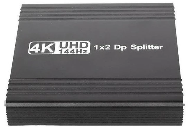 Alt view image 10 of 12 - DisplayPort 1.4 Splitter 1x2 - 4K@144Hz MST Hub with Audio Extraction, Dual Monitor Extended/Mirror Modes, DSC 1.2, HDR, for Gaming & Professional Workstations