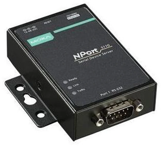 Alt view image 5 of 6 - MOXA NPort 5110-1 Port Serial Device Server, 10/100 Ethernet, RS232, DB9 Male