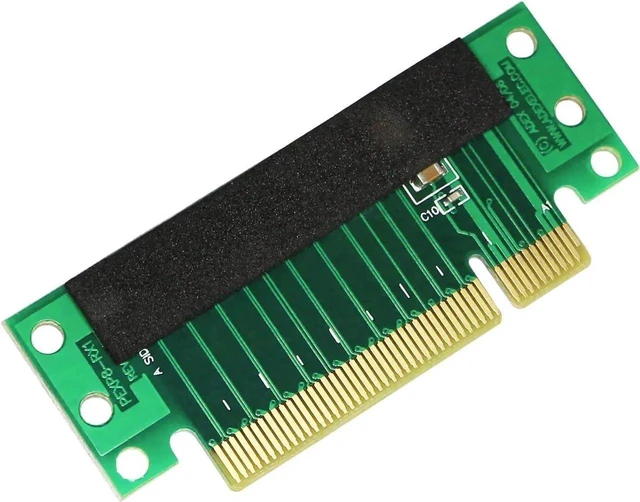 Alt view image 9 of 14 - PCI- Express 8X Riser Card 90-Degree Adapter Card PCI-E 8X Extender Extension Card for 1U, Small Computer and Server Case(PCIE 8X)