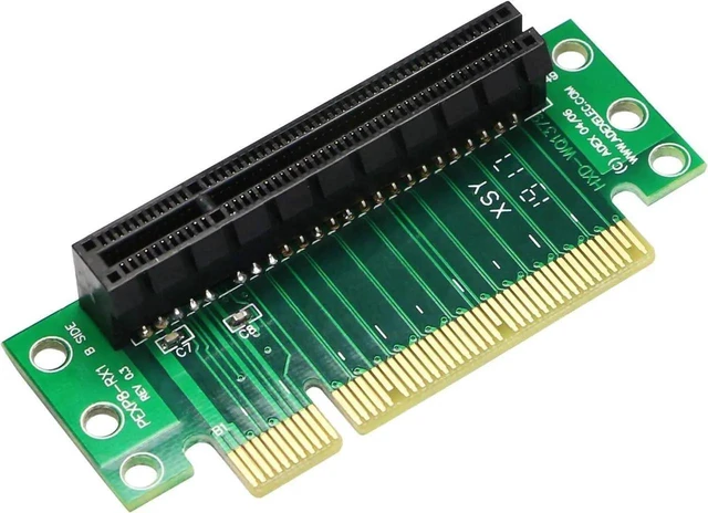 Alt view image 11 of 14 - PCI- Express 8X Riser Card 90-Degree Adapter Card PCI-E 8X Extender Extension Card for 1U, Small Computer and Server Case(PCIE 8X)