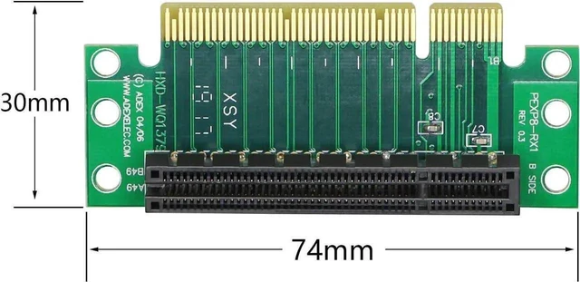 Alt view image 12 of 14 - PCI- Express 8X Riser Card 90-Degree Adapter Card PCI-E 8X Extender Extension Card for 1U, Small Computer and Server Case(PCIE 8X)