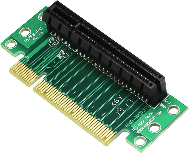 Alt view image 13 of 14 - PCI- Express 8X Riser Card 90-Degree Adapter Card PCI-E 8X Extender Extension Card for 1U, Small Computer and Server Case(PCIE 8X)