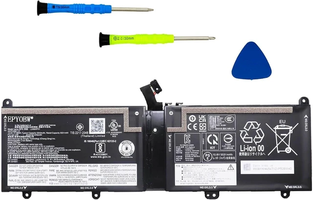 Alt view image 5 of 8 - L24M4PH1 Laptop Battery 88Wh 5643mAh 15.6V Compatible with Lenovo Yoga Book 9-14IAH10 Series SB11Q46567 5B11Q46568 SB11Q46569 5B11Q46570