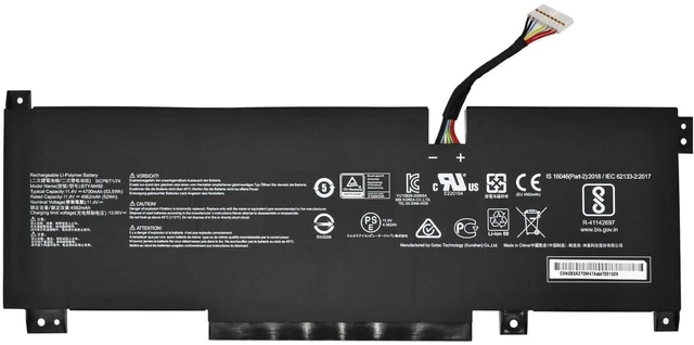 Alt view image 4 of 6 - HBFVG BTY-M492 Laptop Battery Replacement for MSI Katana GF66 GF76 11UC 11UD 11UE 11SC 12UE 12UGS Katana 15 17 B13VEK B13VFK B13VGK Pulse GL66 11UCK 11UDK Crosshair 15 A11UCK 17 A11UCK Series (White)