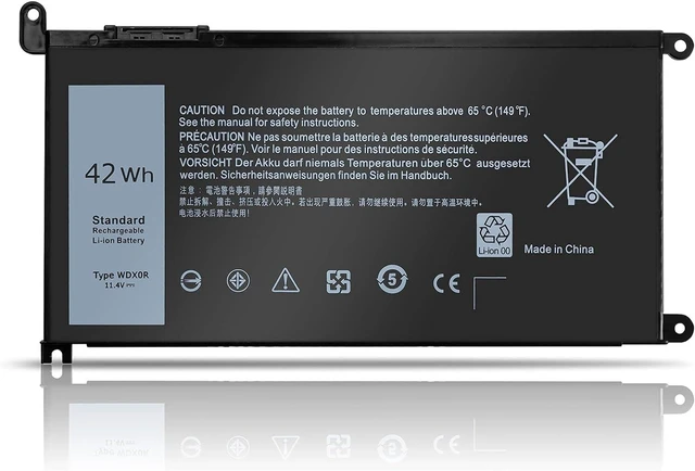 Alt view image 7 of 12 - WDX0R 42Wh Laptop Battery for Dell Inspiron 15 5000 7000 Series 15 5567 7579 5565 5568 5570 5578 5579 7560 7569 7570 7586 7573 13 5379 7378 5368 5378 7368 P69G P69G001 WDXOR Bateria Replacement 11.4V