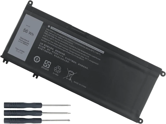 Alt view image 7 of 12 - 56WH 33YDH Laptop Battery for Dell Inspiron 17 Series 7000 7778 7779 7786 7773 15 7577 G3 3579 3779 G5 5587 G7 7588 Latitude 13 3380 14 3490 15 3590 3580 Vostro 15 7580 7570 081PF3 P30E