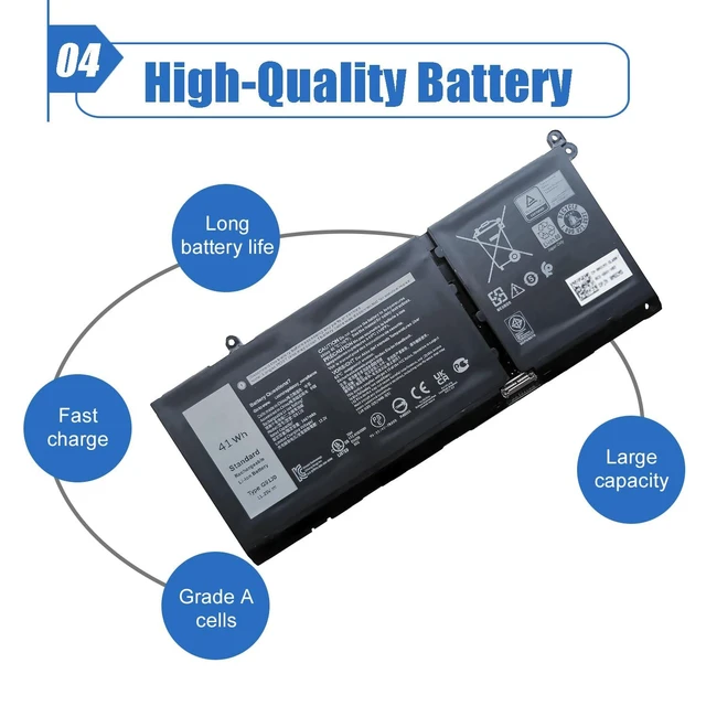 Alt view image 13 of 14 - 41Wh G91J0 Laptop Battery Compatible with Dell Latitude 3320 3330 3420 3520 Inspiron 3510 3511 3515 3520 3525 3530 5410 5415 5418 5420 5430 14 Plus 7420 2-in-1 Vostro 5620 5625 Series 11.25V 3467mAh