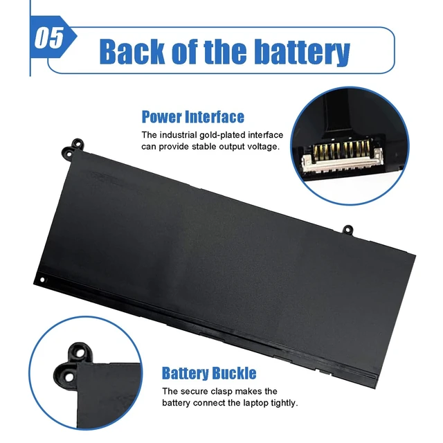 Alt view image 14 of 14 - 41Wh G91J0 Laptop Battery Compatible with Dell Latitude 3320 3330 3420 3520 Inspiron 3510 3511 3515 3520 3525 3530 5410 5415 5418 5420 5430 14 Plus 7420 2-in-1 Vostro 5620 5625 Series 11.25V 3467mAh