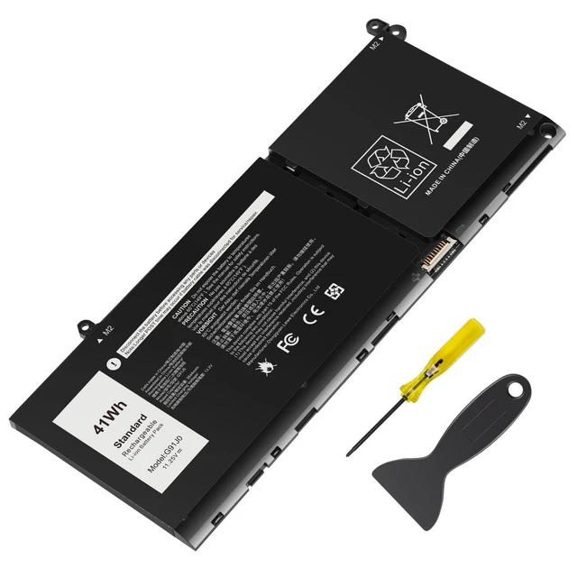 Alt view image 9 of 14 - G91J0 41Wh Battery Replacement for Dell Latitude 3320 3330 3420 3520 Inspiron 3510 3511 3515 3525 3530 5310 5410 5418 5510 5515 5518 14 Plus 7420 7415 2-in-1 Vostro 5620 5625 V6W33 TN70C 11.25V
