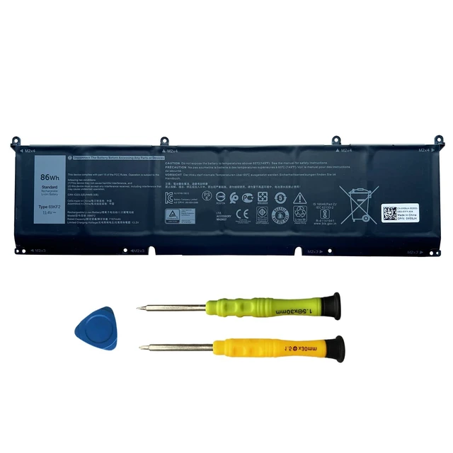 Alt view image 6 of 10 - 69KF2 Battery Replacement for Dell G7 15 7500 G15 5510 5511 5515 5520 5521 XPS 15 9500 9510 9520 Precision 5550 5560 5570 Alienware M15 R3 R4 M17 R3 R4 Inspiron 7510 7610 7620 P87F P91F 86Wh 7167mAh