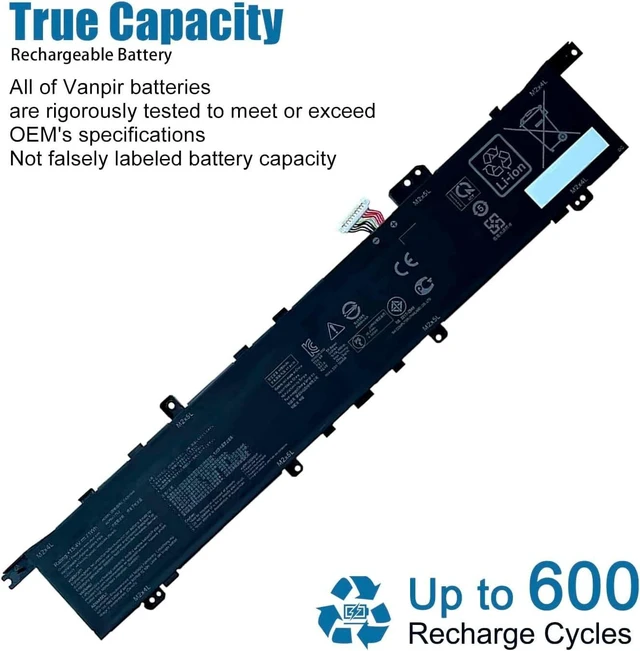 Alt view image 10 of 12 - C42N1846-1 C42N1846 Laptop Battery Replacement for Asus ZenBook Pro Duo UX581 UX581G UX581GV UX581LV UX581GV-XB94T UX581GV-H2003T BP9901U UX581LV-BP1911U Series Notebook 15.4V 62Wh 4038mAh