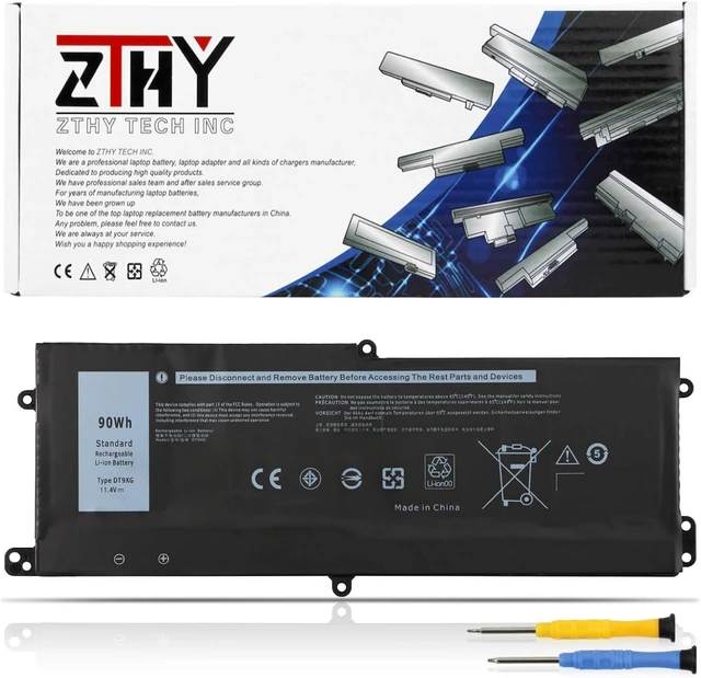 Alt view image 8 of 14 - 90Wh DT9XG Laptop Battery Replacement for Dell Alienware Area-51m R1 R2