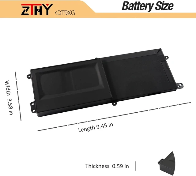 Alt view image 14 of 14 - 90Wh DT9XG Laptop Battery Replacement for Dell Alienware Area-51m R1 R2