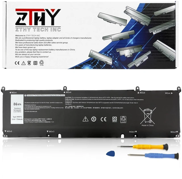 Alt view image 6 of 10 - 86Wh 69KF2 Laptop Battery Replacement for Dell G7 15 7500 G15 5510 5511 5515 5520 5521 5525 5530 Vostro 15 7510 7620 XPS 15 9500 9510 9520 Precision 5550 5560 5570 Alienware M15 R3 R4 R5 R6 M17 R3 R4