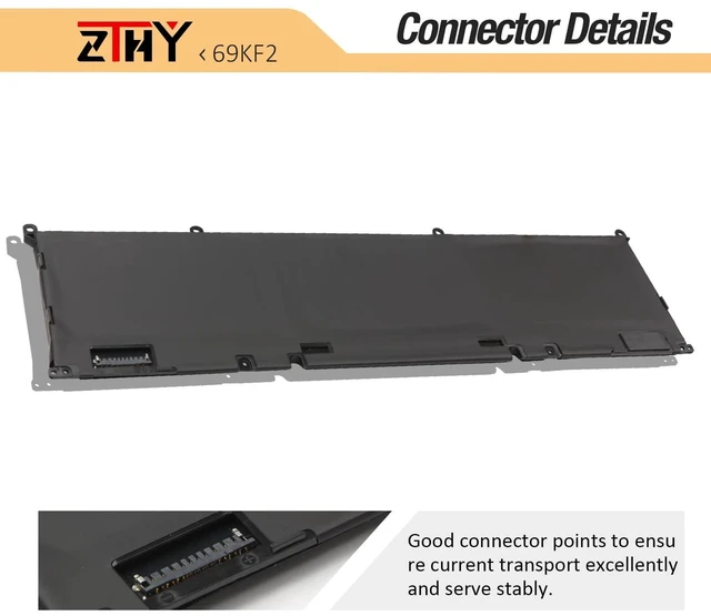 Alt view image 9 of 10 - 86Wh 69KF2 Laptop Battery Replacement for Dell G7 15 7500 G15 5510 5511 5515 5520 5521 5525 5530 Vostro 15 7510 7620 XPS 15 9500 9510 9520 Precision 5550 5560 5570 Alienware M15 R3 R4 R5 R6 M17 R3 R4