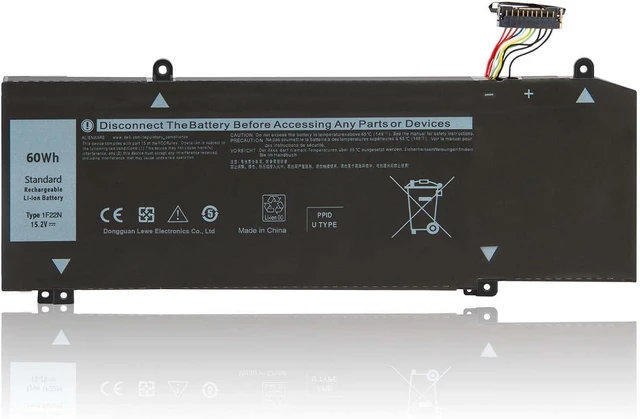 Alt view image 8 of 14 - 1F22N 0HYWXJ HYWXJ 0JJPFK JJPFK Laptop Battery Replacement for Dell Alienware M15 R1 P79F, Alienware M17 R1 P37E P79F001 P37E001 Dell G7 7590 G7 7790 G5 5590 5590-D2783W D2743B D2843W Series