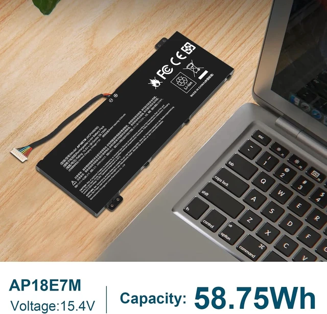 Alt view image 14 of 14 - AP18E7M Battery for Acer Nitro 5 AN515-44 AN515-54 AN517-51 Nitro 7 AN715-51, Aspire 7 A715-74G, Predator Helios 300 PH315-52 PH317-53, Triton 300 PT315-51, AP18E8M 4ICP4/69/90 4ICP4/70/88 KT00407009