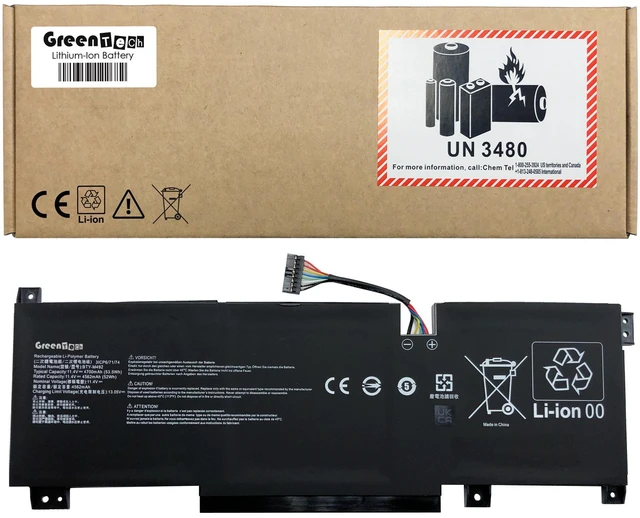 Alt view image 2 of 2 - GREENTECH BTY-M492 BATTERY FOR MSI PULSE GL66 GL76 KATANA GF66 GF76 SWORD 15 A11U 11.4V 53.5WH