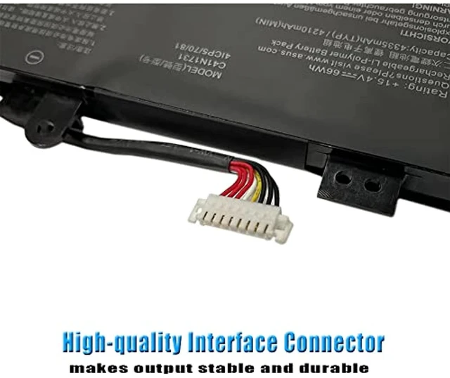Alt view image 11 of 14 - C41n1731 15.4V 66Wh 4335Mah Laptop Battery Replacement For Asus Gl504 Gl504gm Gl504gs Rog Strix Gl504gw