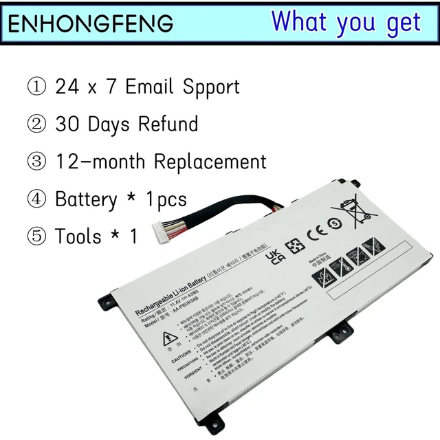 Alt view image 8 of 10 - ENHONGFENG AA-PBUN3AB Laptop Battery Replacement for Samsung Notebook 5 NP300E5K NP530E5M NP550XTA NP730QAA NP740U3L NP740U5L NP740U3M NP740U5M NP800G5M 300E5K 300E4M 500R5M 550XAA 8500GM 810G5M