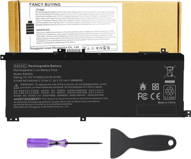 Alt view image 8 of 14 - SA04XL SAO4XL Battery for HP Envy X360 15m-ds0011dx 15m-dr0012dx 15m-dr0011dx 15m-ds0xxx 15m-dr0xxx 15t-dr100 15m-dr1xxx 17t-cg100 17-cg100 15M-DR 15M-DS SA04055XL L43267-005 L43248-AC2 HSTNN-OB1F