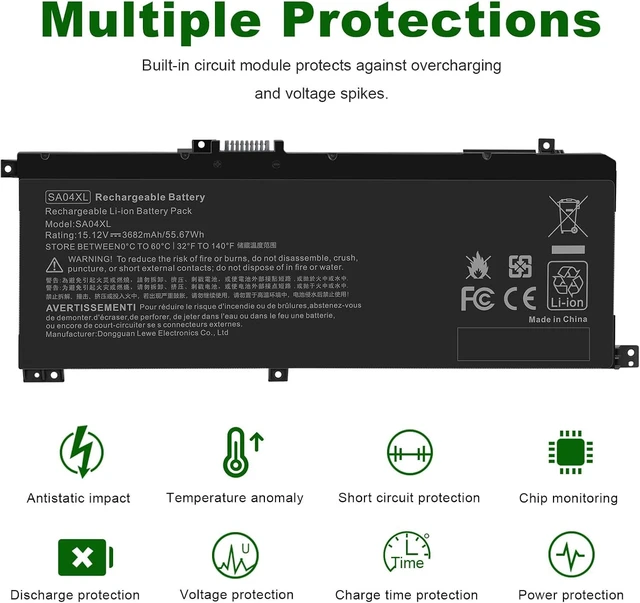 Alt view image 12 of 14 - SA04XL SAO4XL Battery for HP Envy X360 15m-ds0011dx 15m-dr0012dx 15m-dr0011dx 15m-ds0xxx 15m-dr0xxx 15t-dr100 15m-dr1xxx 17t-cg100 17-cg100 15M-DR 15M-DS SA04055XL L43267-005 L43248-AC2 HSTNN-OB1F