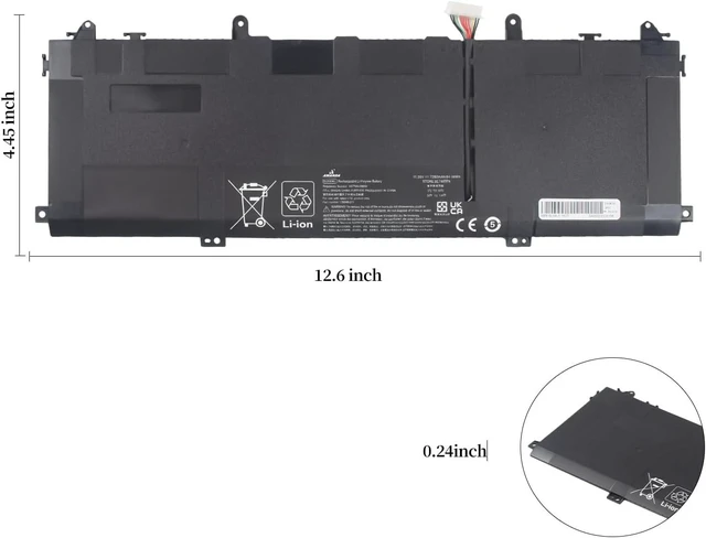 Alt view image 11 of 12 - L29184-005 SU06XL Laptop Battery Replacement for HP Spectre X360 15-DF 15T-DF 15T-DF100 15-DF0013DX 15-DF0XXX 15-DF1XXX 15-df1033dx 15-DF0033DX 15-DF1043DX 15-DF0043DX 15-DF0070NR L29048-271