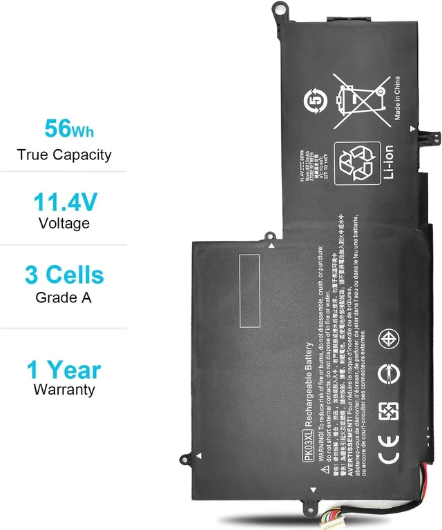 Alt view image 12 of 14 - PK03XL 789116-005 Battery for HP Spectre X360 13-4101dx 13-4102dx 13-4103dx 13-4105dx 13-4003dx 13-4005dx 13-4002dx 13-4001dx 13-4110dx 13-4100dx 13-4193dx 13-4116dx 13-4013dx 13-4195dx 788237-2C3